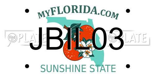 JBIL03 Florida License Plate