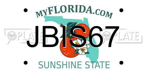 JBIS67 Florida License Plate