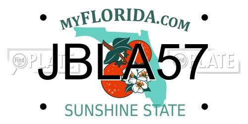 JBLA57 Florida License Plate