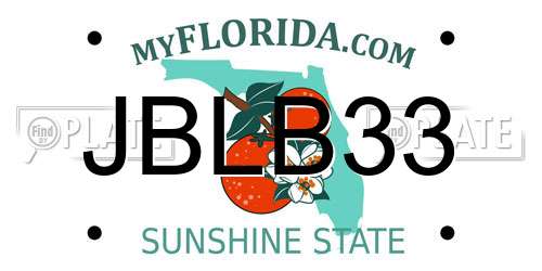 JBLB33 Florida License Plate