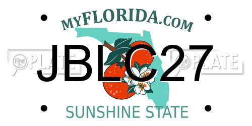 JBLC27 Florida License Plate