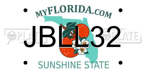 JBLL32 Florida License Plate