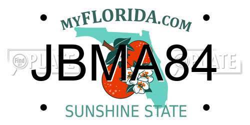 JBMA84 Florida License Plate