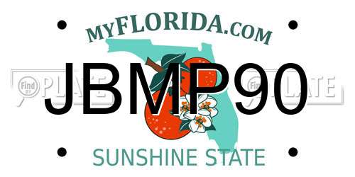 JBMP90 Florida License Plate