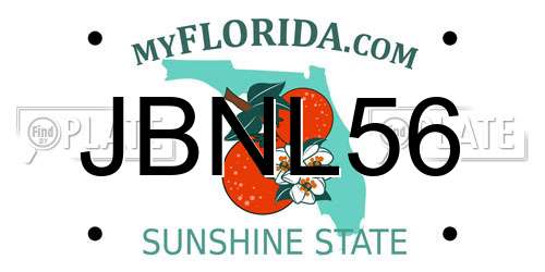 JBNL56 Florida License Plate
