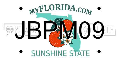 JBPM09 Florida License Plate