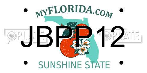 JBPP12 Florida License Plate