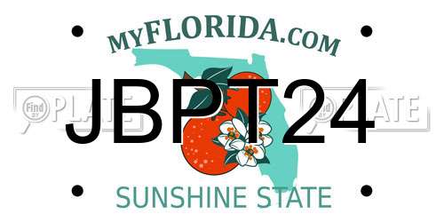 JBPT24 Florida License Plate
