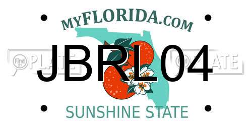JBRL04 Florida License Plate