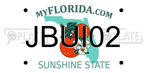 JBUI02 Florida License Plate