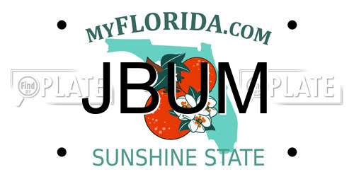JBUM Florida License Plate