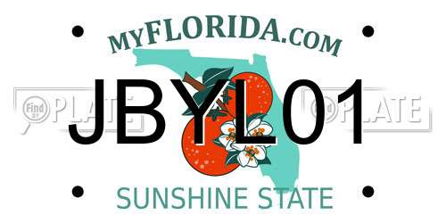 JBYL01 Florida License Plate