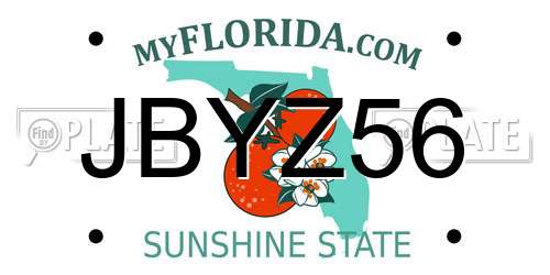 JBYZ56 Florida License Plate