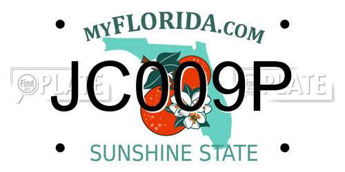JC009P Florida License Plate