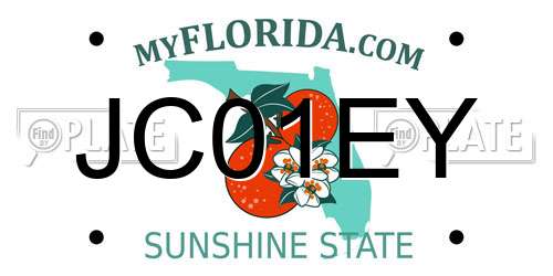 JC01EY Florida License Plate