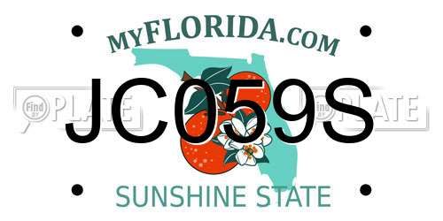 JC059S Florida License Plate