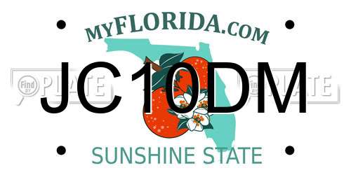 JC10DM Florida License Plate