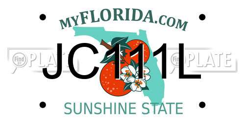 JC111L Florida License Plate