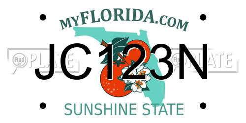 JC123N Florida License Plate