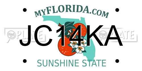 JC14KA Florida License Plate