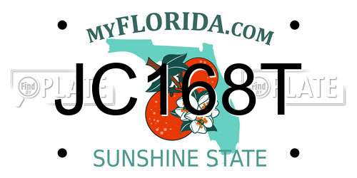 JC168T Florida License Plate