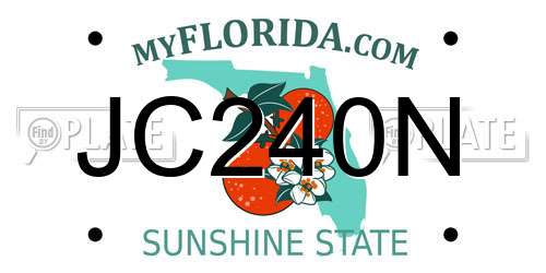 JC240N Florida License Plate