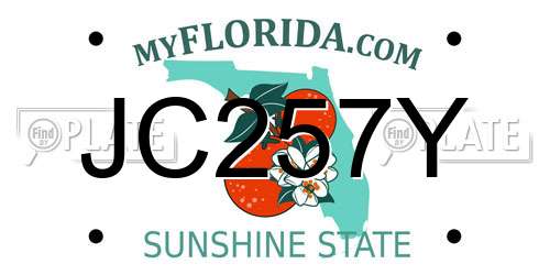 JC257Y Florida License Plate