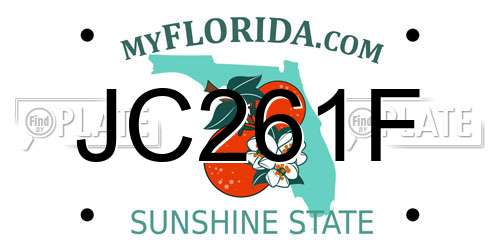 JC261F Florida License Plate