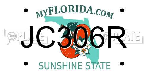 JC306R Florida License Plate