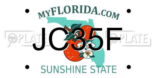 JC35F Florida License Plate