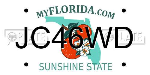 JC46WD Florida License Plate