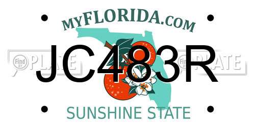 JC483R Florida License Plate