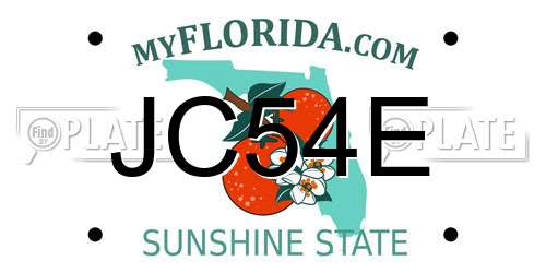 JC54E Florida License Plate