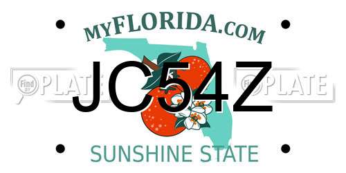 JC54Z Florida License Plate