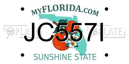JC557I Florida License Plate