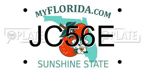 JC56E Florida License Plate