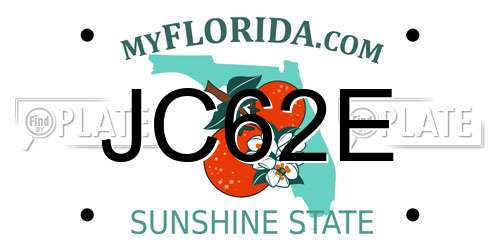 JC62E Florida License Plate