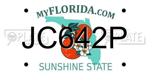 JC642P Florida License Plate