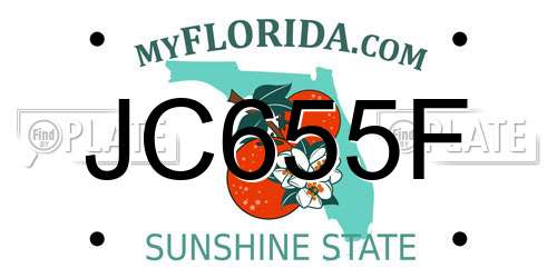 JC655F Florida License Plate