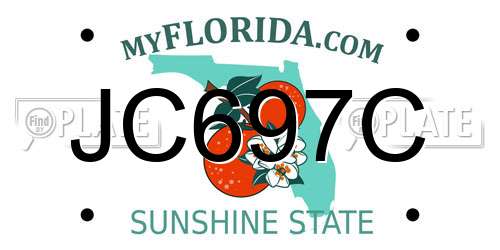 JC697C Florida License Plate