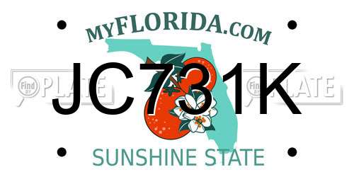 JC731K Florida License Plate