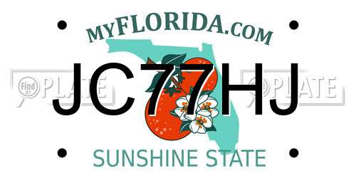 JC77HJ Florida License Plate