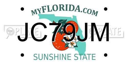 JC79JM Florida License Plate