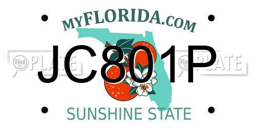 JC801P Florida License Plate