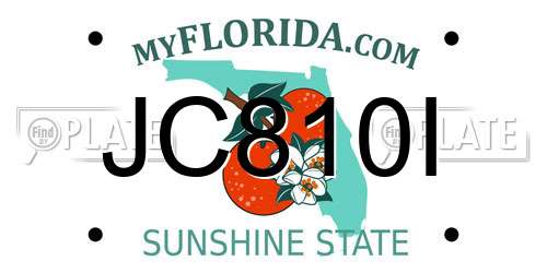 JC810I Florida License Plate