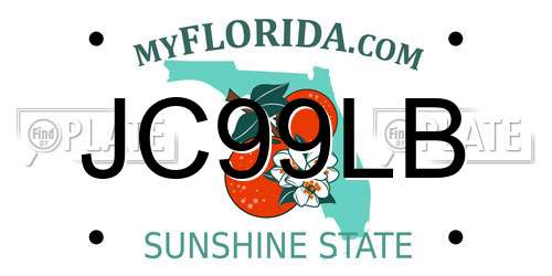 JC99LB Florida License Plate