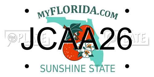 JCAA26 Florida License Plate
