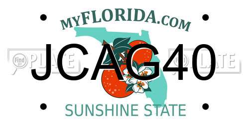 JCAG40 Florida License Plate
