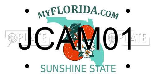 JCAM01 Florida License Plate