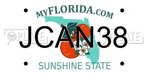 JCAN38 Florida License Plate